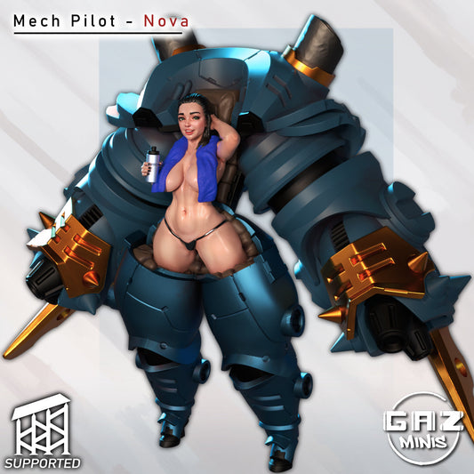 Mech Pilot Pinup Nova - (SFW/NSFW 18+)
