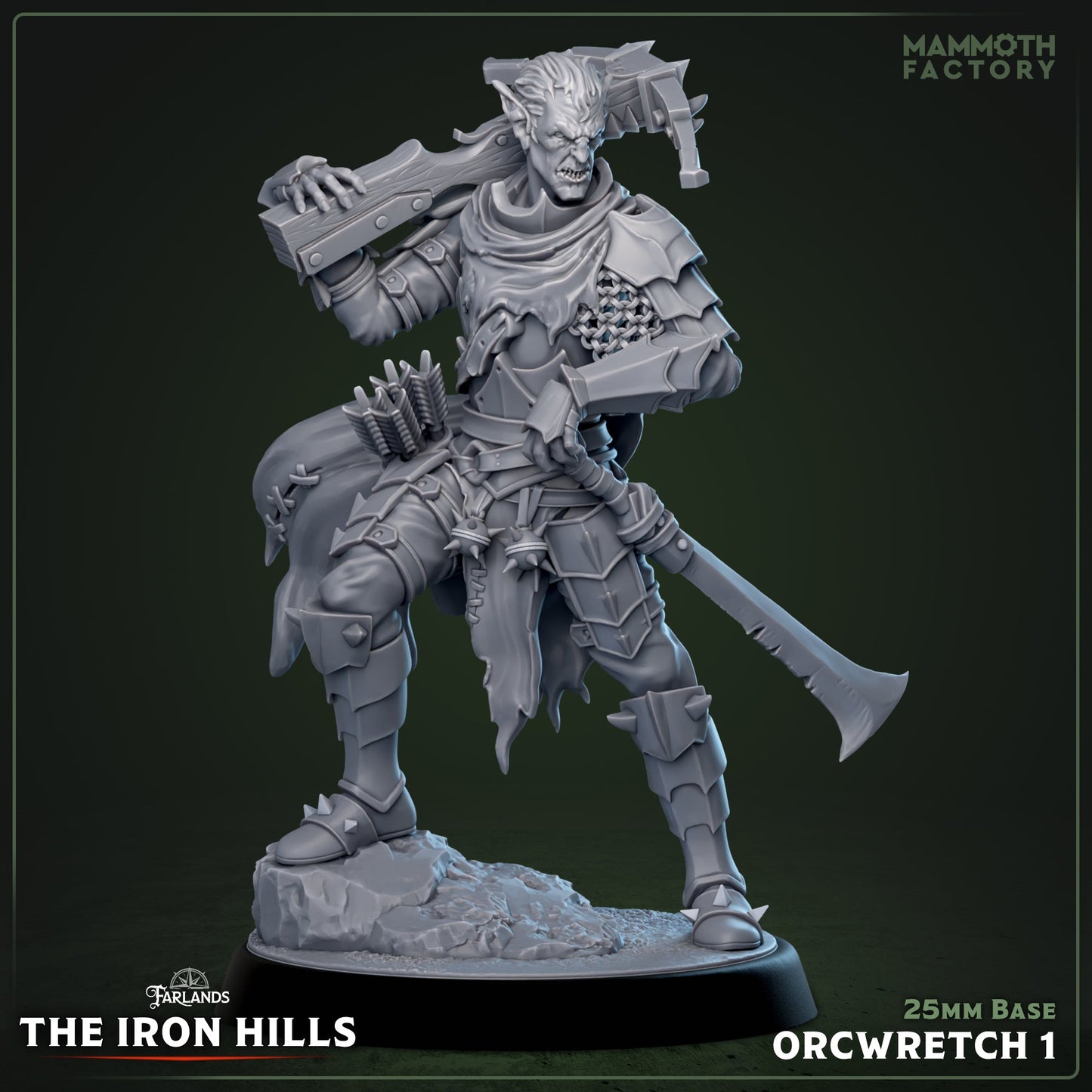 Orc Wretch – Ironcrag Skirmisher Orcs – Dark Fantasy Miniatures