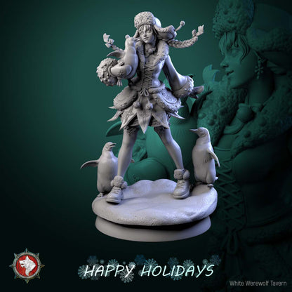Penguin Princess – Fantasy Winter NPC Miniature & Bust
