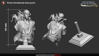 Pirate Deckhands – Human Pirate Crew Skirmishers – Miniatures & Busts
