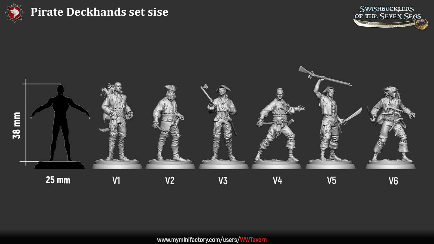Pirate Deckhands – Human Pirate Crew Skirmishers – Miniatures & Busts