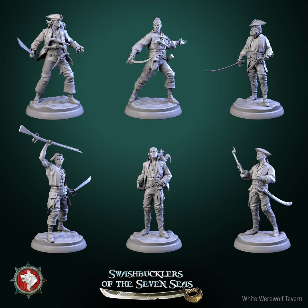 Pirate Deckhands – Human Pirate Crew Skirmishers – Miniatures & Busts
