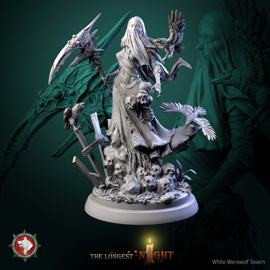 Plague Maiden – Female Necromancer – Miniature & Bust - The Longest Night