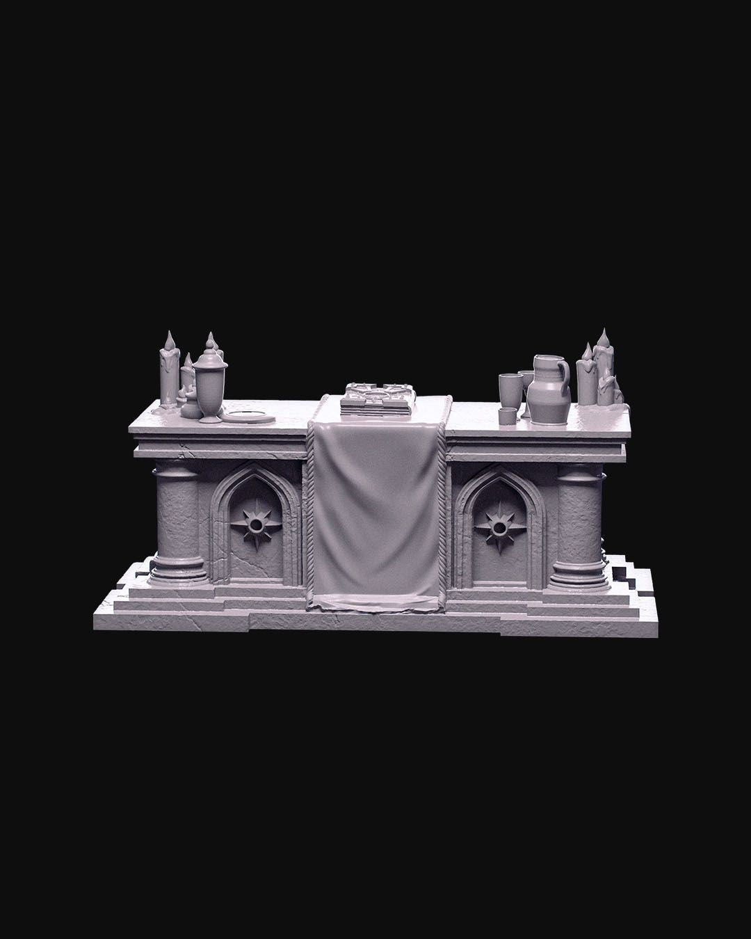 Demons of the Holy Abbey - The Abbey - Holy Cathedral Style Scatter & Props