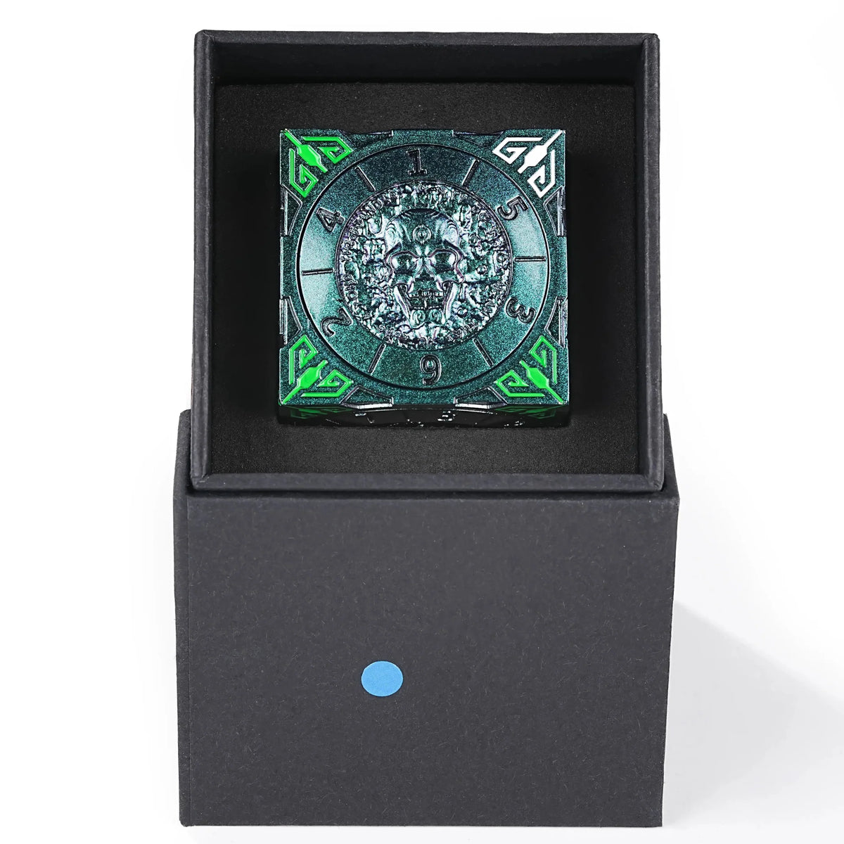 Cool Table Game Dice Spinner: 7-in-1 Metal Solid Cube Six-Sided Circular Spinning Roulette Dice