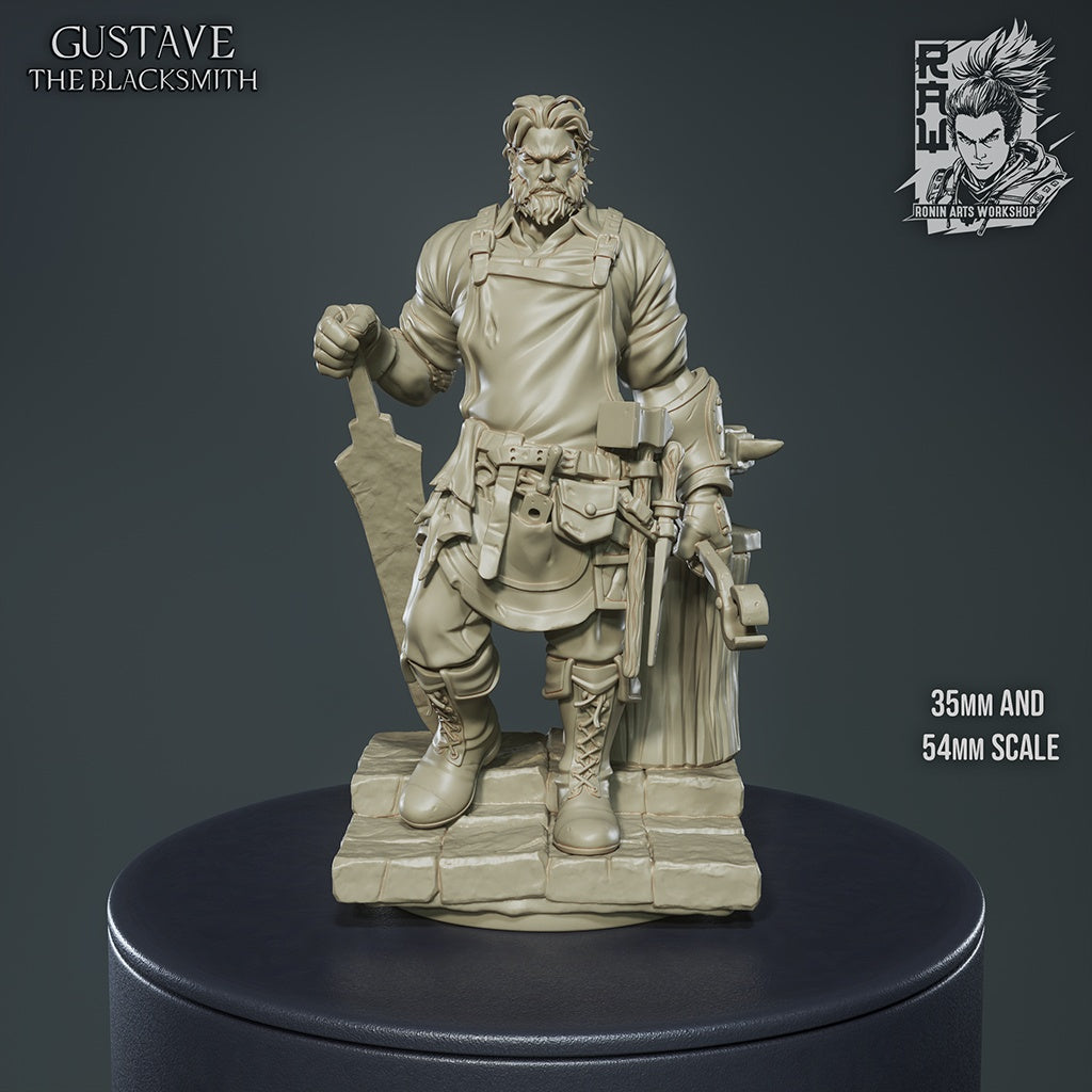 Gustave the Blacksmith – Living & Undead Villager NPC – Miniature