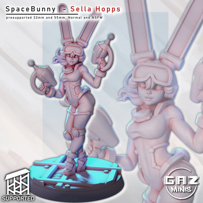 Retro Space Bunny – Hopps Miniature (SFW/NSFW 18+)
