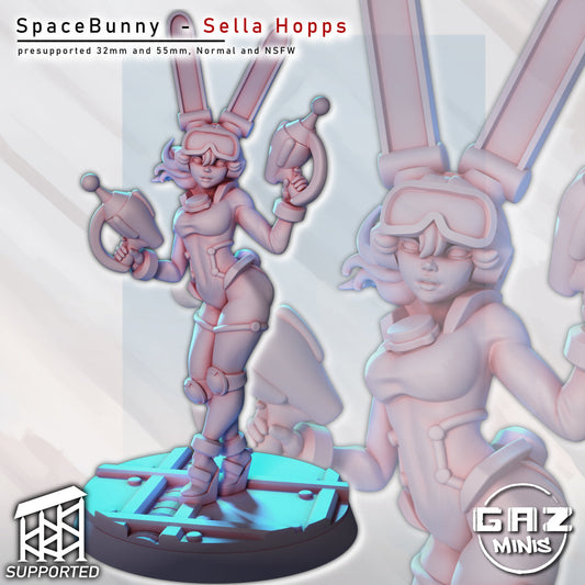 Retro Space Bunny – Hopps Miniature (SFW/NSFW 18+)
