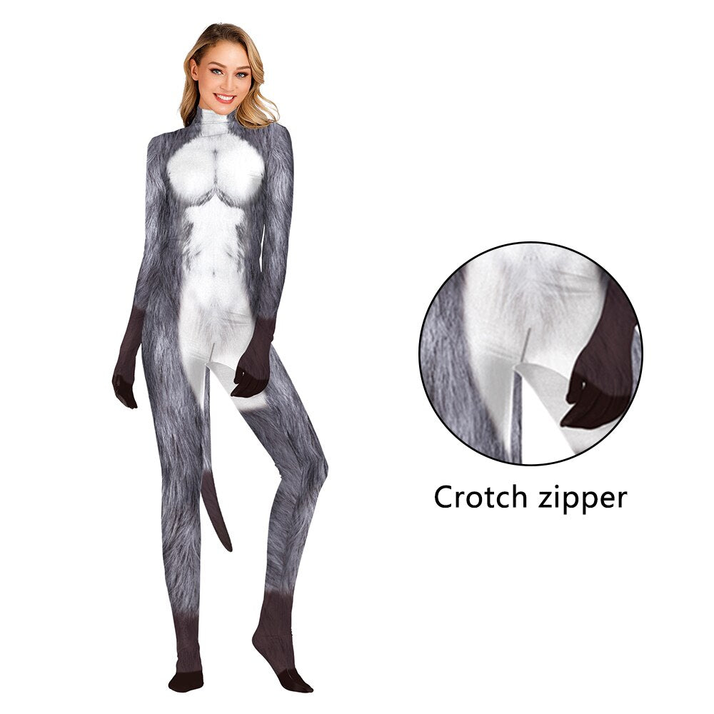 Animal-Print Jumpsuit Costumes, XXL and XXXL