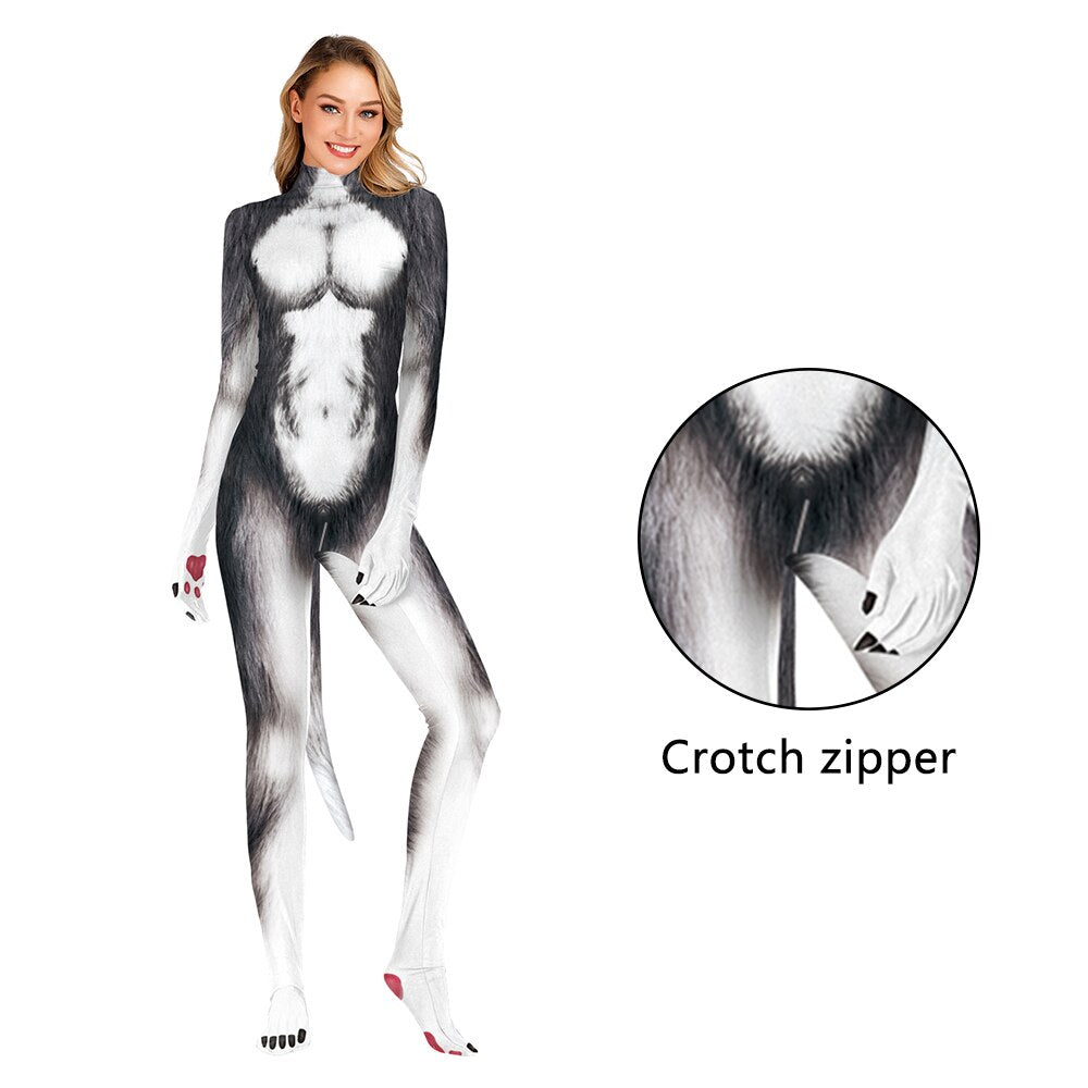 Animal-Print Jumpsuit Costumes, S to XL