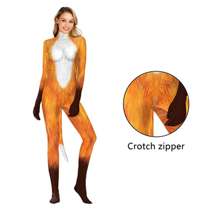 Animal-Print Jumpsuit Costumes, S to XL