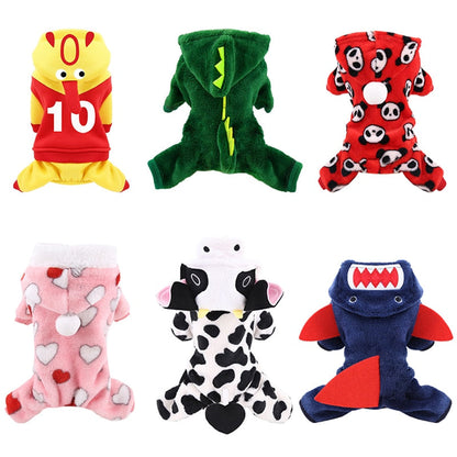 Animal Hooded Pet Costume Jumpsuit
