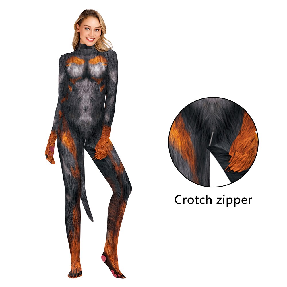 Animal-Print Jumpsuit Costumes, XXL and XXXL