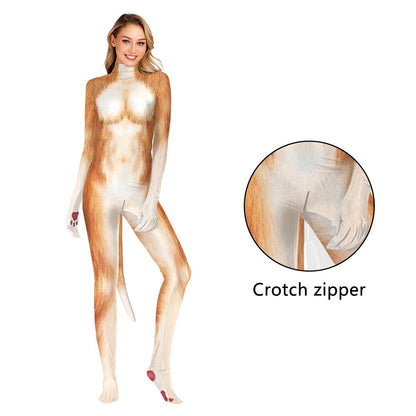 Animal-Print Jumpsuit Costumes, XXL and XXXL