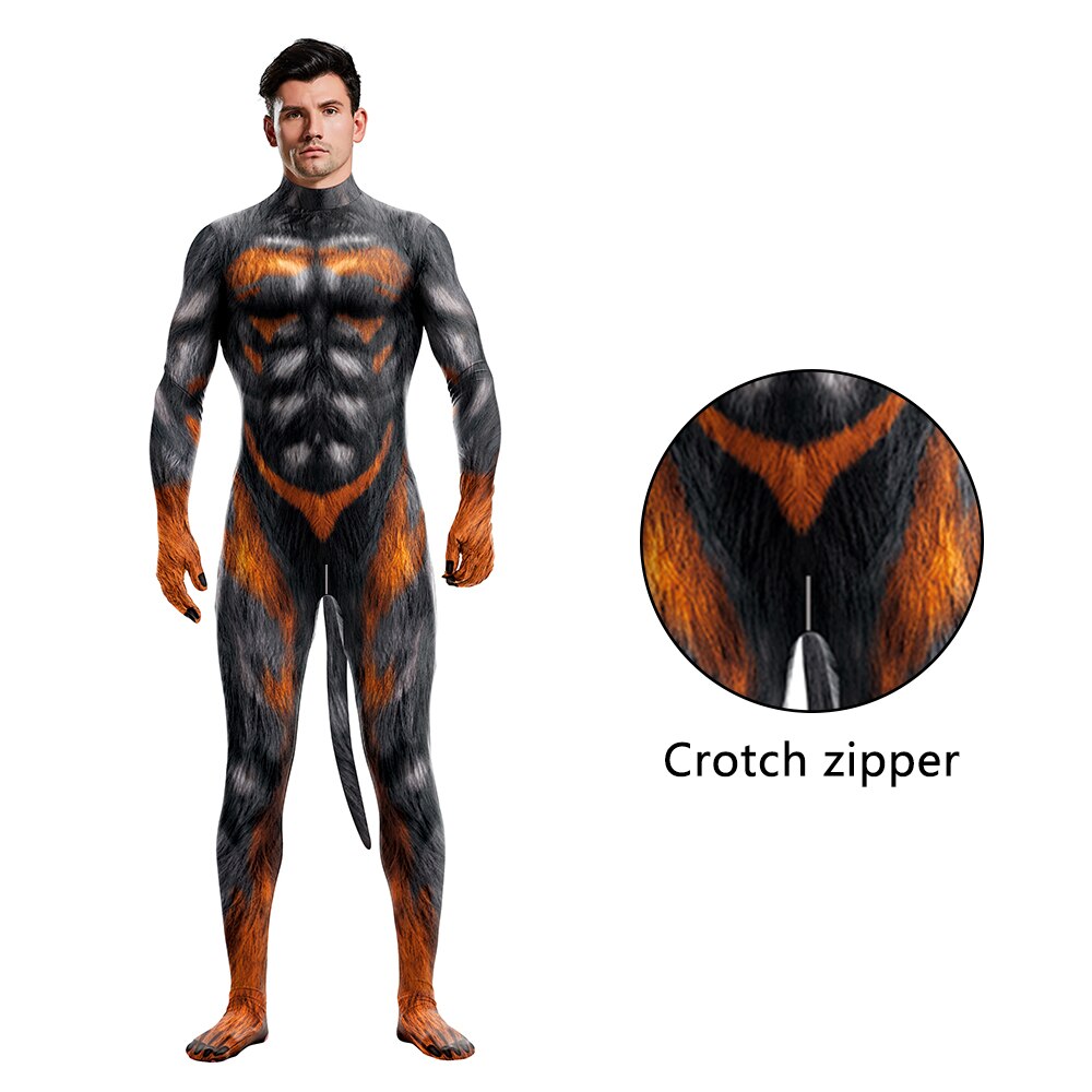 Animal-Print Jumpsuit Costumes, XXL and XXXL