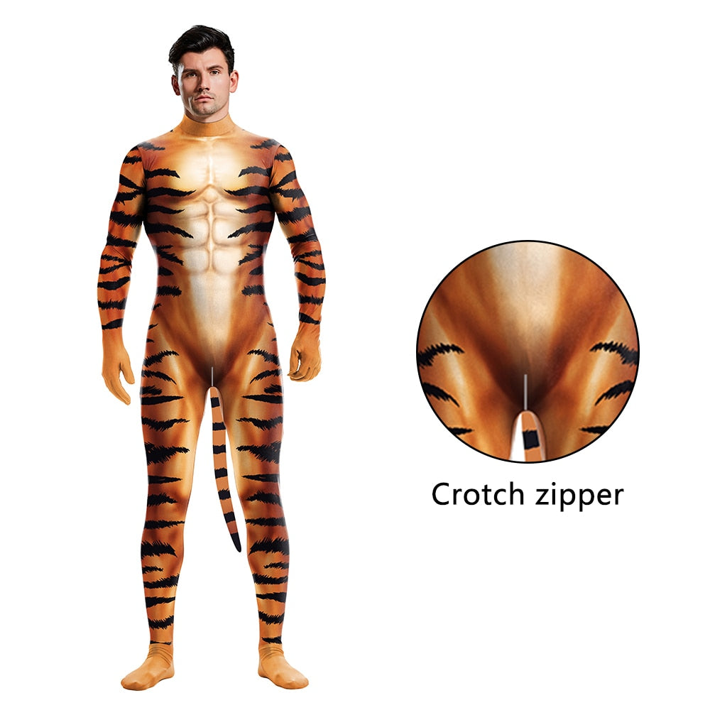 Animal-Print Jumpsuit Costumes, S to XL