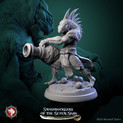 Scaled Gunners – Reptilian Gunner Pirates – Swashbucklers of the Seven Seas – Miniatures