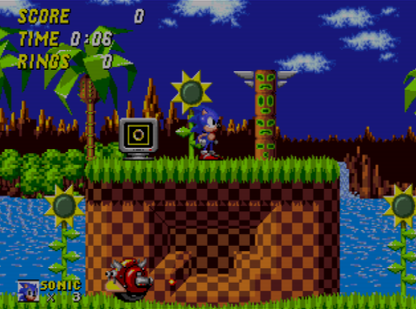 Sonic the Hedgehog Improved Edition Sega Genesis Video Game Cart