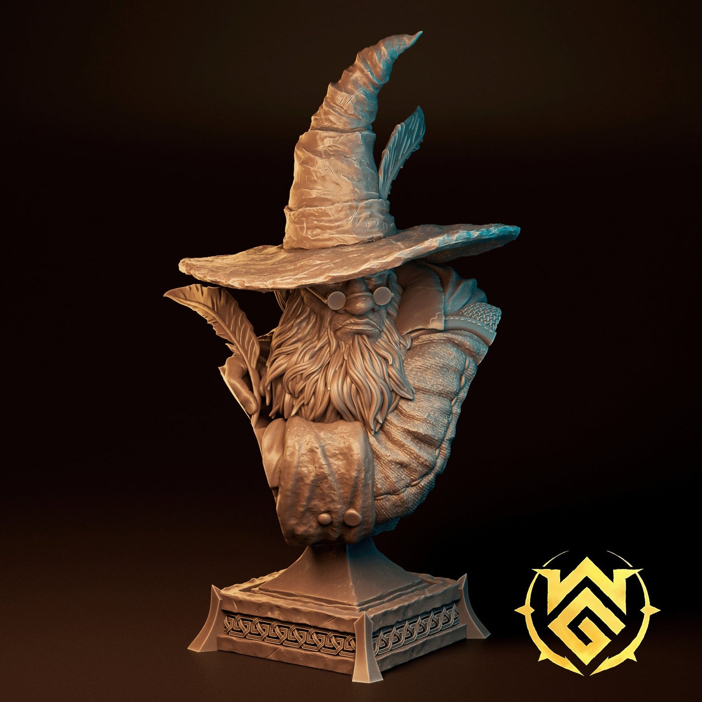 Scrib Galloway – Gnome Wizard Scholar – Miniature & Bust