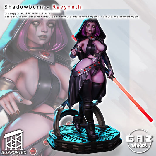 Shadowborn Ravyneth – Darth Talon Inspired Sith Sorceress – Star Wars Dark Side Miniature (SFW/NSFW 18+ Only)