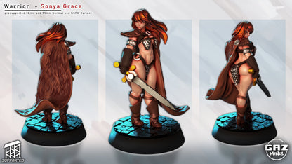 Sonya Grace Human Barbarian Miniature - Pin-Up (SFW/NSFW 18+)