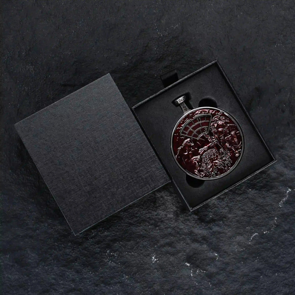 Unique Metal DND Spinning Dice Pocket Watch