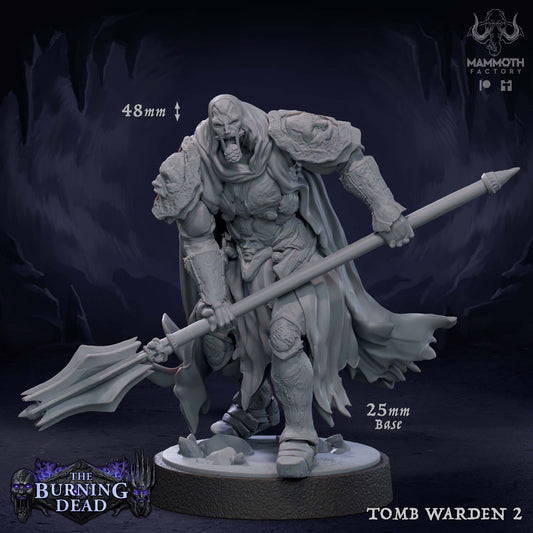 Tomb Warden – The Burning Dead Undead Guardian Miniatures