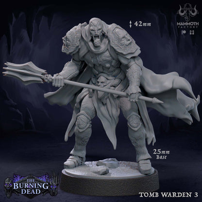 Tomb Warden – The Burning Dead Undead Guardian Miniatures