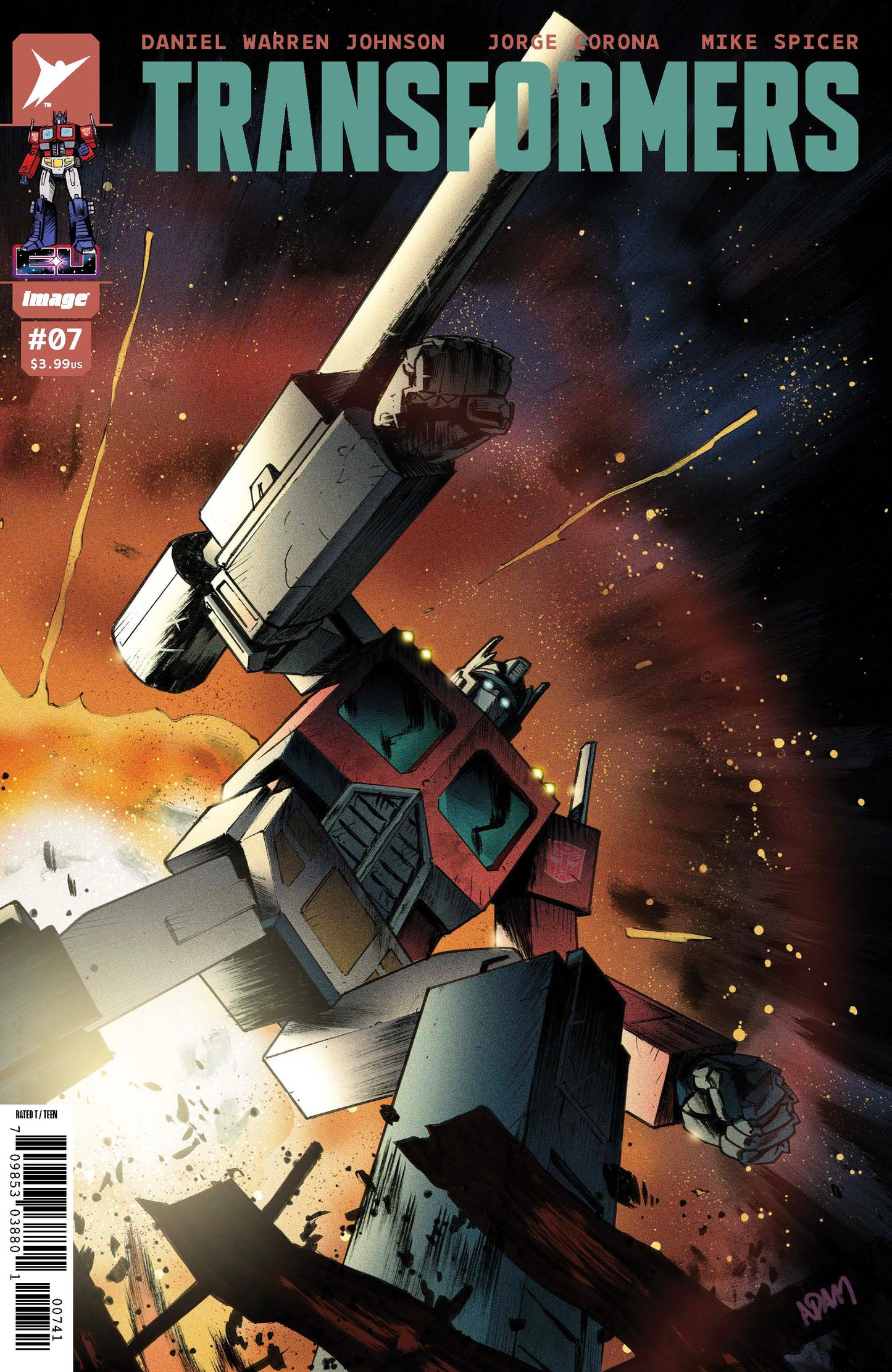 Transformers #7 - Black Saber Comics Exclusive by Adam Gorham ltd to 400