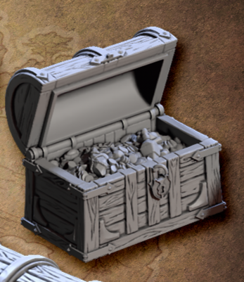 Treasure Chests and Mimic Miniatures