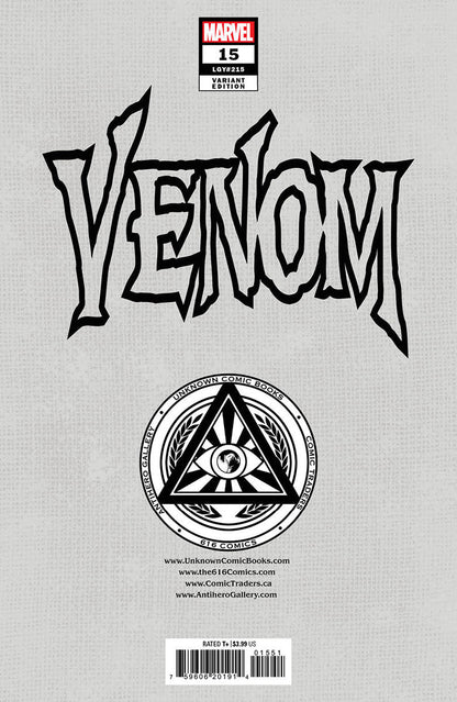 Venom #15 [Dwb] Unknown Comics Marco Mastrazzo Exclusive Var (01/18/2023)