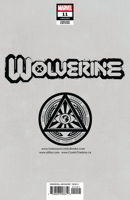 Wolverine #11 Unknown Comics Dave Rapoza Exclusive Virgin Var (04/14/2021)
