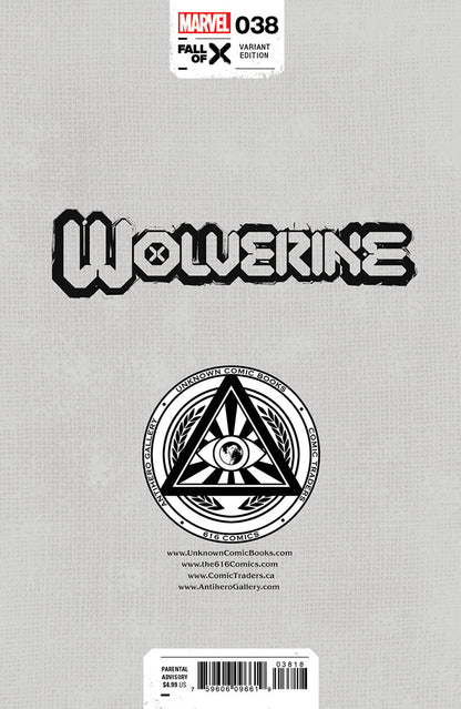 [Signed Nakayama W/ COA] WOLVERINE #38 [FALL] UNKNOWN COMICS DAVID NAKAYAMA HELLFIRE EXCLUSIVE VIRGIN VAR (04/24/2024)