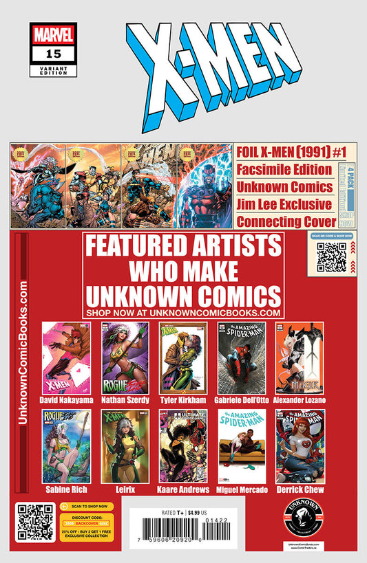 X-Men #15 Unknown Comics Miguel Mercado Exclusive Virgin Var (04/23/2025)