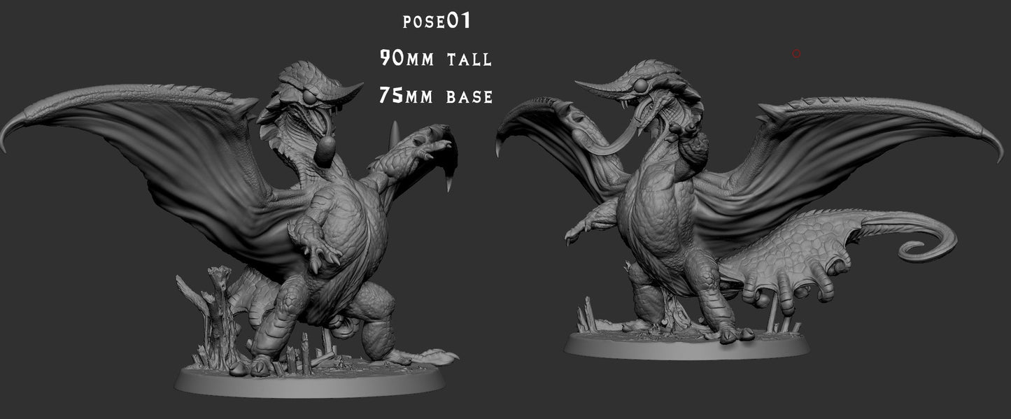 Agamaleos – Chameleos-Inspired Trickster Wyvern – Monster Madness Vol 2 Miniature