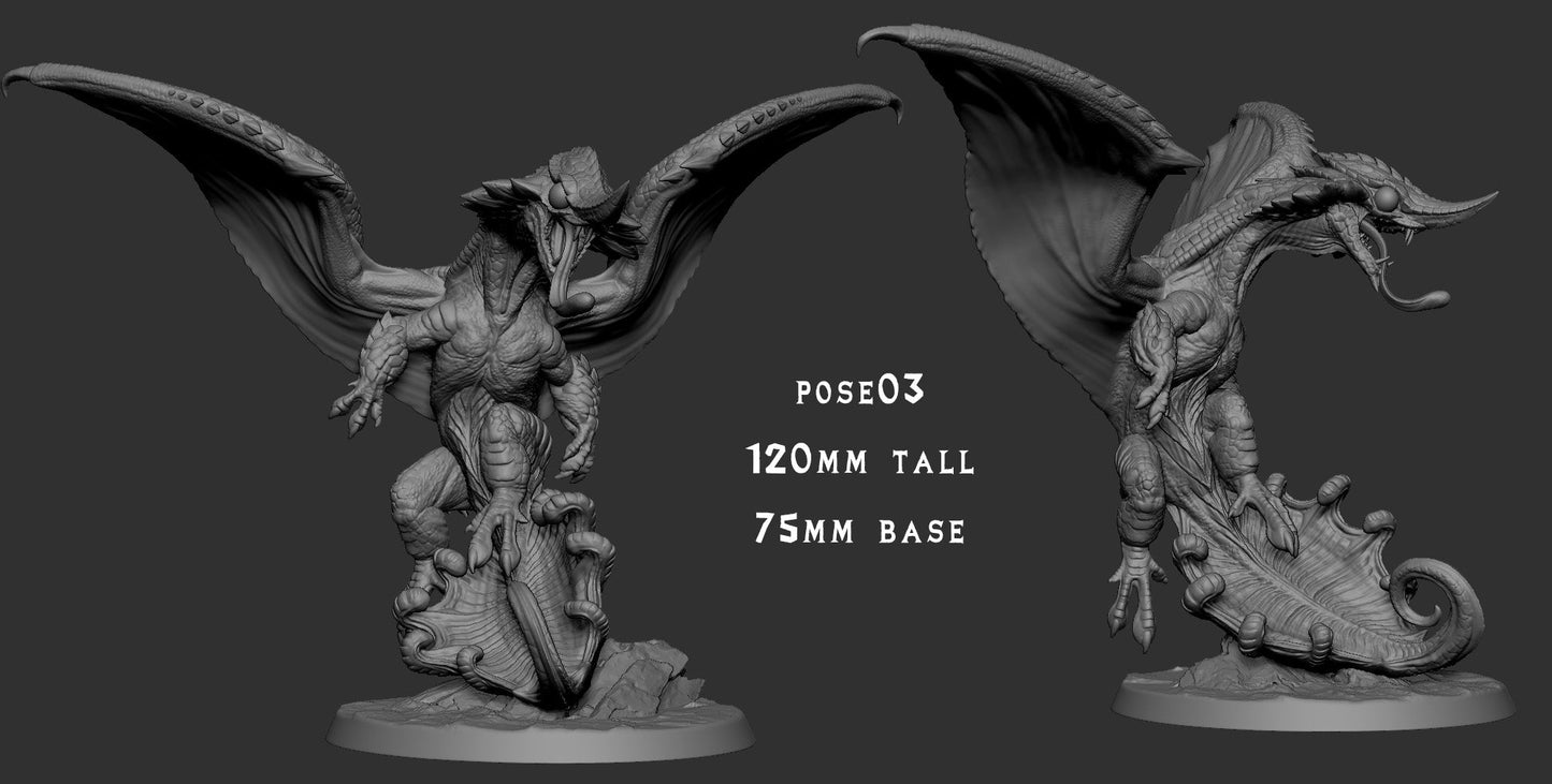 Agamaleos – Chameleos-Inspired Trickster Wyvern – Monster Madness Vol 2 Miniature