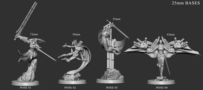 Argent Defenders - Cyber-Knight Squad Miniatures