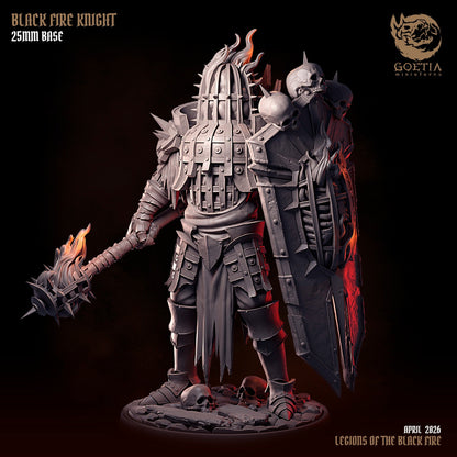 Black Fire Knight – Abyssal Knight Resin Tabletop Miniature