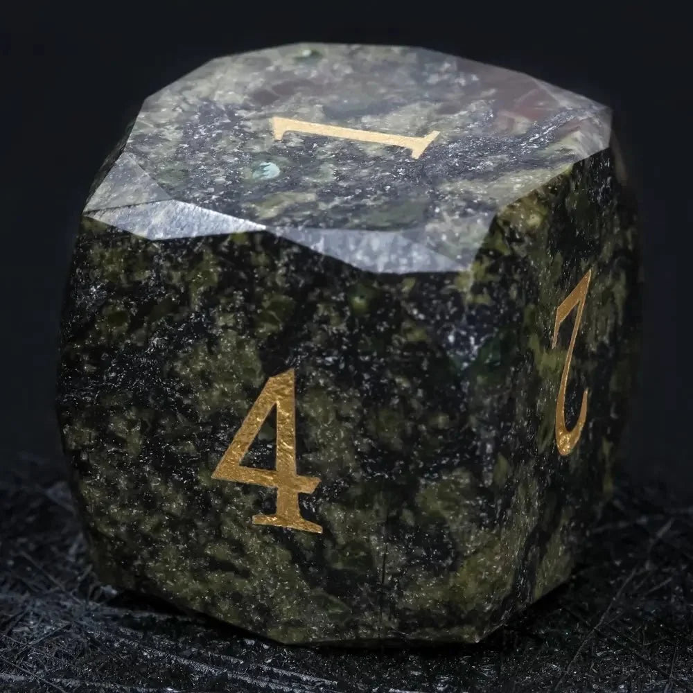 D&D Multi-Sided Engraved Natural Gemstone Dice Set