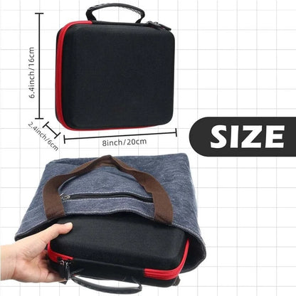 Dice Collection - DND Acrylic Dice Set Storage Box + Zippered Dice Case + Logo Badge