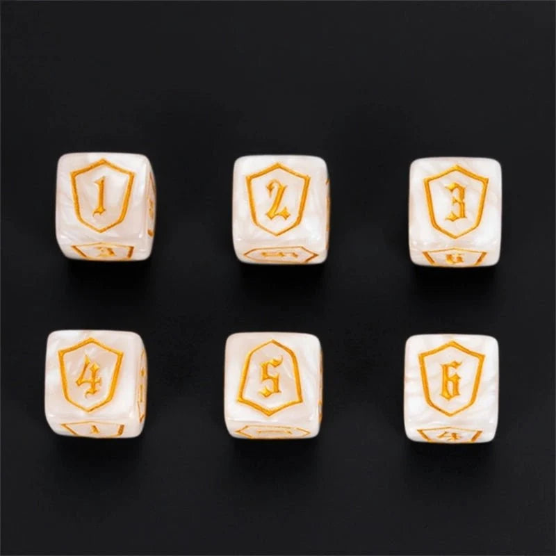 DND Dice 16mm Pearl Acrylic D6 Tabletop RPG Game Dice