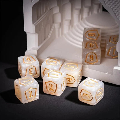 DND Dice 16mm Pearl Acrylic D6 Tabletop RPG Game Dice