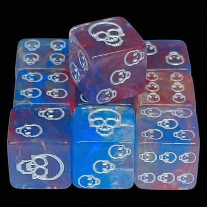 DND Dice 16mm Skull Acrylic D6 Dice Halloween RPG Board Game Dice