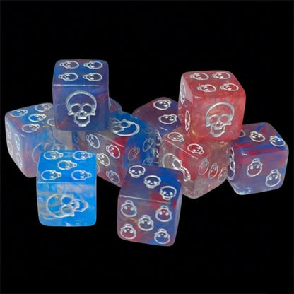 DND Dice 16mm Skull Acrylic D6 Dice Halloween RPG Board Game Dice