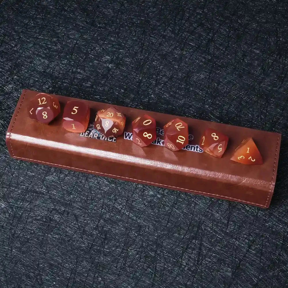 DND Dice - Crimson Glass Gem Polyhedron RPG Dice Set