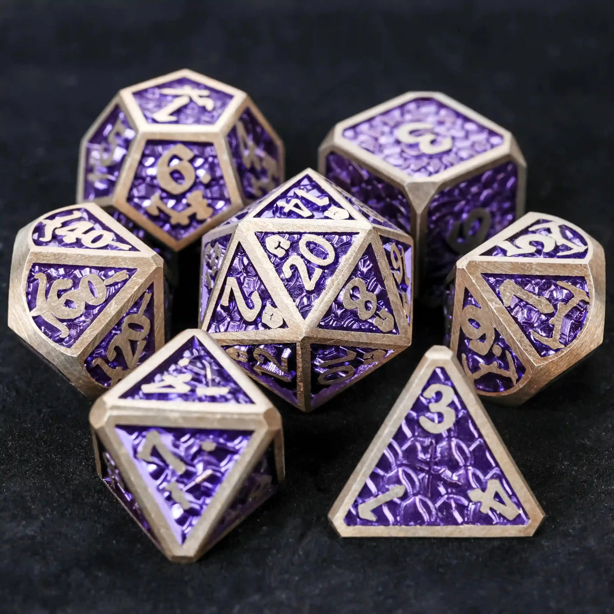 DND Dice – Dragon Scale Series Metal Dice Set