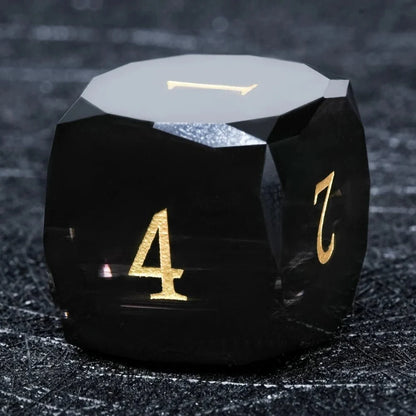 Bear Dice DND Multi-Sided Engraved Glass Gemstone Dice Set