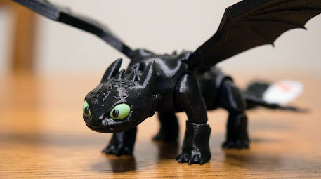 Toothless Inspired Posable Mini Dragon – 3D Printed PETG Figure