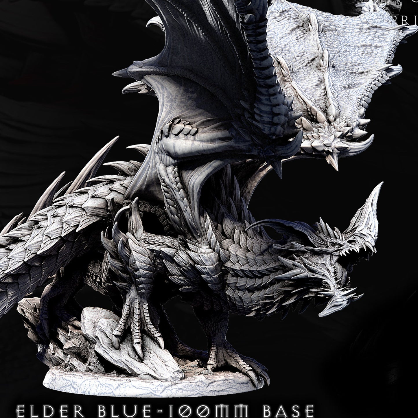 Elder Blue Dragon Miniature - Clash of the Primevals