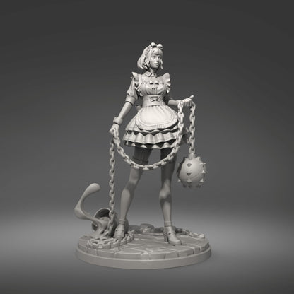 Elinda – Maid Berserker – Chain Flail Warrior – Miniature